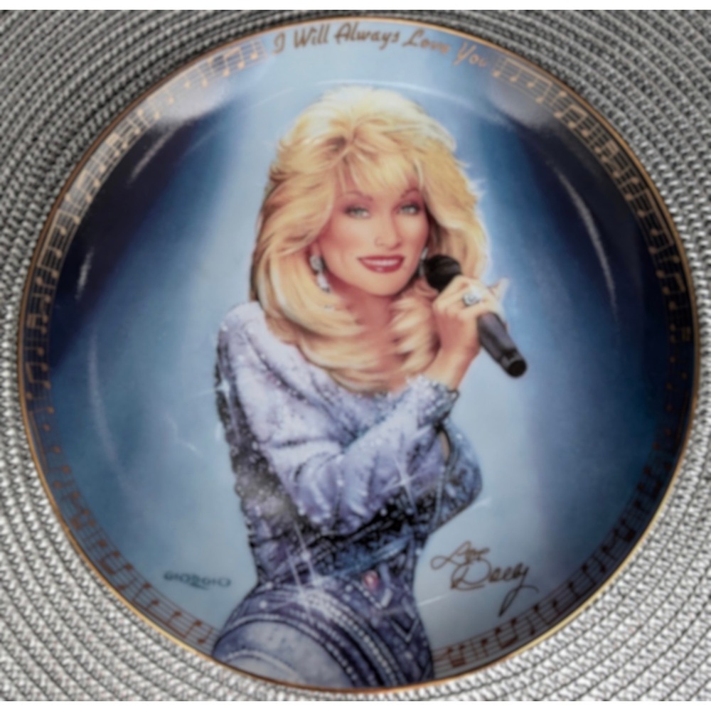 Dolly Parton "I Will Always Love You" Plate – Bradford Exchange 1st Issue #8143
